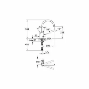BATERIE BUCATARIE EUROSMART COSMOPOLITAN PIPA INALTA TIP C