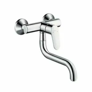Baterie bucatarie Hansgrohe Focus cu montare pe perete crom