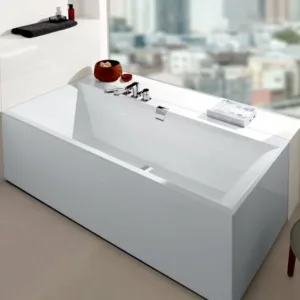 CADA QUARYL SQUARO EDGE 12 DUO 1900X900, SIFON CU VENTIL CROM SI PICIOARE INCLUSE