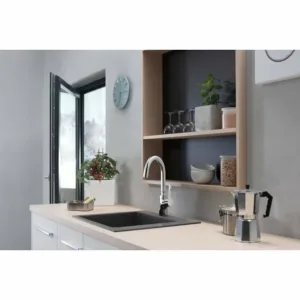 Chiuveta compozit Hansgrohe S51 SilicaTec gri beton 56x51 cm