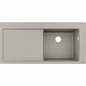 Chiuveta compozit Hansgrohe S51 SilicaTec gri beton dreapta 105x51 cm
