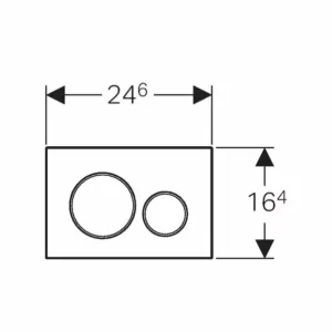 CLAPETA ACTIONARE REZERVOR INCASTRAT SIGMA 20 ALB MAT LACUIT-CROM EASY TO CLEAN