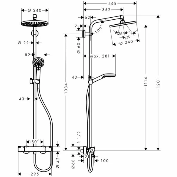 coloana-de-dus-hansgrohe-crometta-s240-1-jet-baterie-termostatata-16821-2.webp