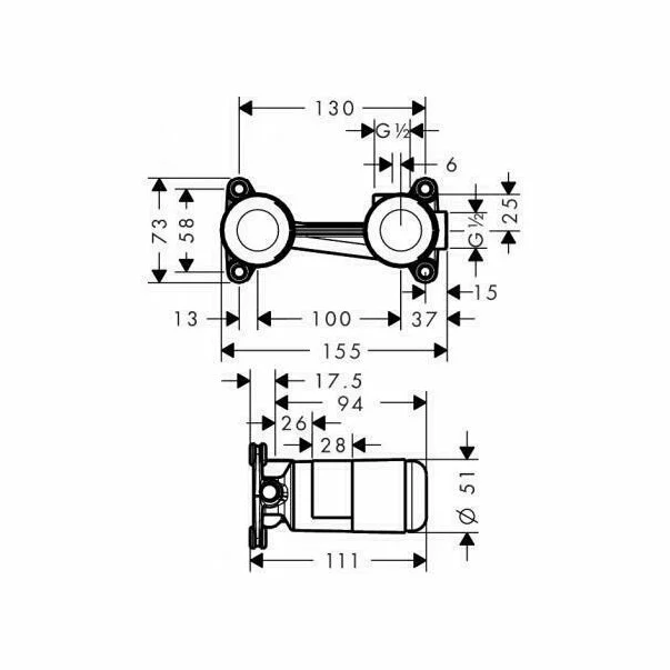 corp-incastrat-pentru-baterie-lavoar-cu-montaj-pe-perete-hansgrohe-3032-2.webp