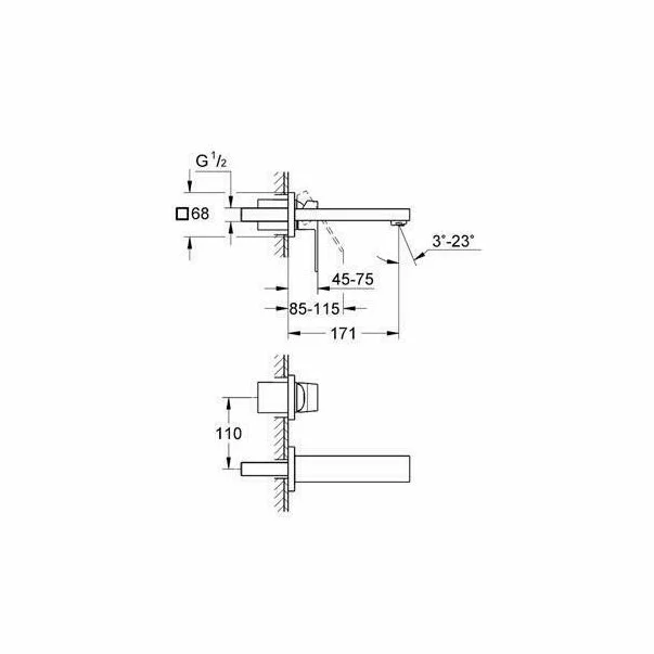 grohe-eurocube-baterie-lavoar-cu-montaj-pe-perete-pipa-17-cm-5689-2.webp