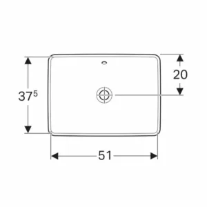 LAVOAR ÎNCORPORAT GEBERIT VARIFORM DREPTUNGHIULAR 55X40 CU PREAPLIN