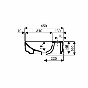 LAVOAR PE BLAT GEBERIT VARIFORM, DREPTUNGHIULAR, CU BANC CU ORIFICII DE ROBINET B-60CM,T-45CM,PREAPLIN VIZIBIL, ALB