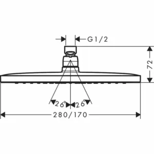 CAP DUS CROMA E 280, 1 JET, CROM