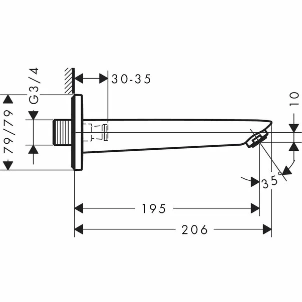 pipa-cada-hansgrohe-logis-montaj-incastrat-19-5-cm-14185-2.webp