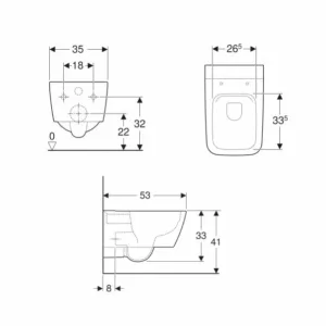 VAS WC SUSPENDAT ICON SQUARE RIMFREE