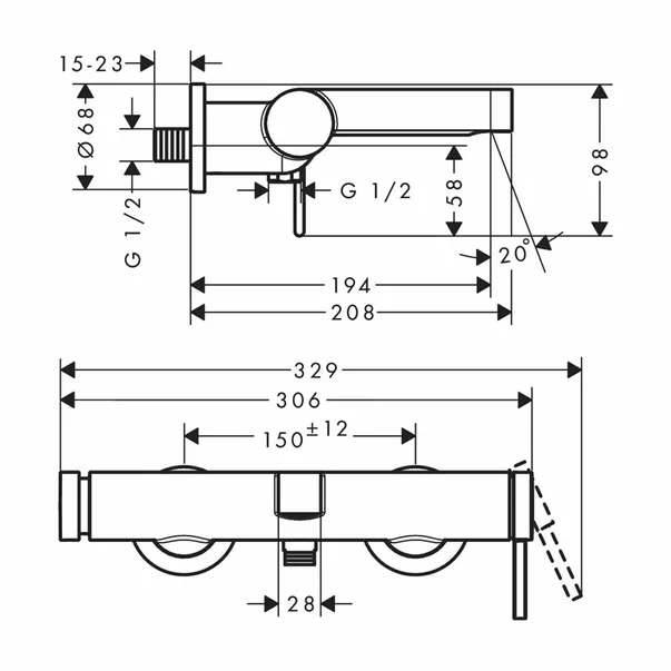 baterie-cada-dus-hansgrohe-finoris-crom-monocomanda-54417-2.webp