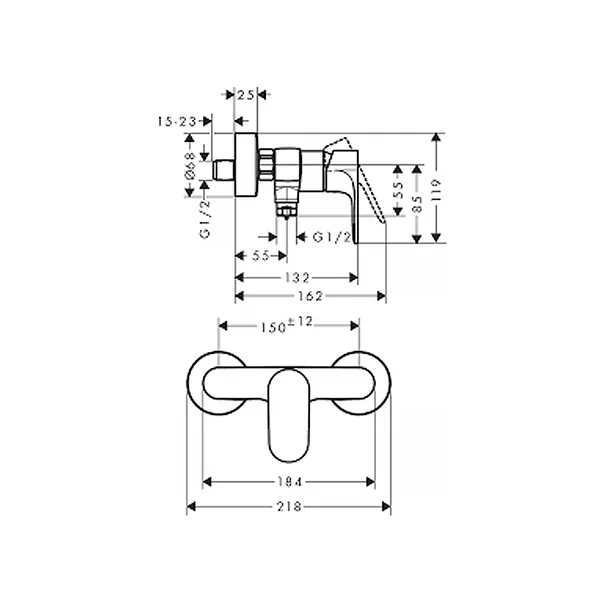 baterie-dus-hansgrohe-rebris-s-monocomanda-negru-mat-162810-2.webp