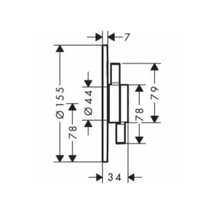 ORNAMENT BATERIE INCASTRATA CADA/DUS DUOTURN S  2 FUNCTII, BRUSHED BRONZE