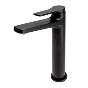 BATERIE LAVOAR INALTA SEPPIA CU VENTIL CLICK-CLACK, NEGRU