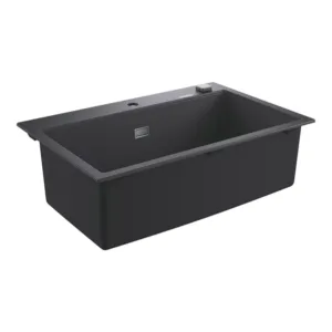 CHIUVETA BUCATARIE COMPOZIT K700U 50-C, 40.6x45.7, CU 1 CUVA, GRANIT-BLACK