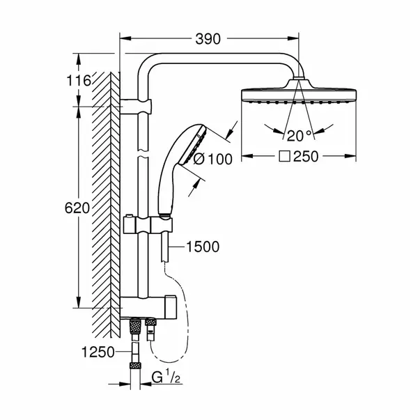 coloana-de-dus-fara-baterie-grohe-vitalio-start-cube-250-crom-lucios-201753-2.webp