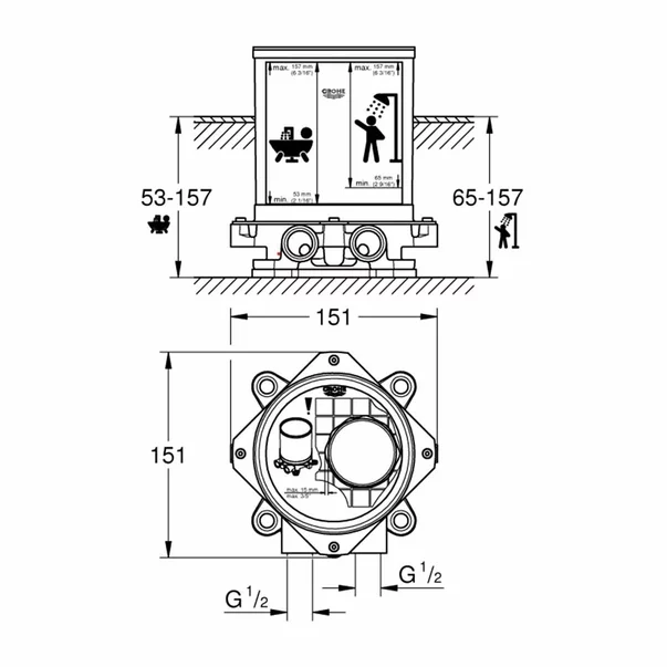corp-incastrat-grohe-pentru-baterii-pipe-de-cada-45066-2.webp