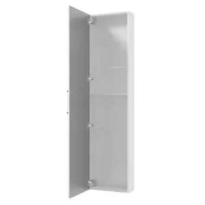 COLOANA MO-RE SUSPENDATA, 42X170X17 CM, O USA SOFT-CLOSE, 4 RAFTURI STICLA , FARA MANERE, ALB MAT