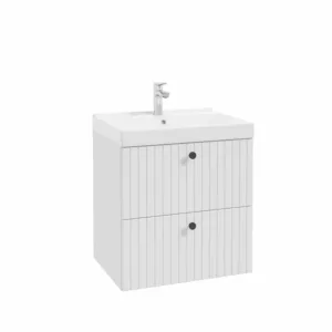 MOBILIER FUEGO 60, SUSPENDAT, 60X60X45 CM, DOUA SERTARE SOFT-CLOSE, FARA MANERE, ALB MAT