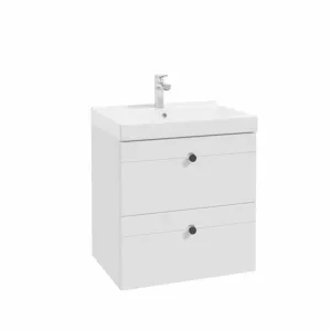 MOBILIER ISOLE 60, SUSPENDAT, 59.9X60X45.3 CM, DOUA SERTARE SOFT-CLOSE, FARA MANERE, ALB MAT