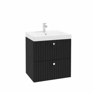 MOBILIER FUEGO 60, SUSPENDAT, 60X60X45 CM, DOUA SERTARE SOFT-CLOSE, FARA MANERE, NEGRU MAT
