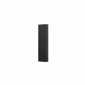 COLOANA MOBILIER SIENA 400X170X1600, O USA, 6 RAFTURI STICLA, NEGRU MAT