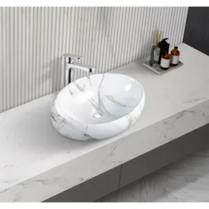 Lavoar pe blat stil marmura Rune Balder 60 cm