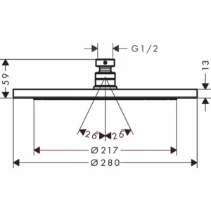 CAP DUS CROMA 280 1 JET, CROM