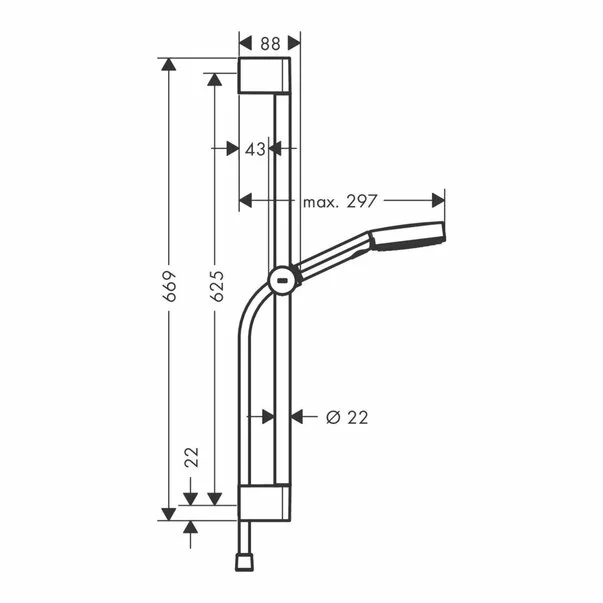 set-de-dus-hansgrohe-pulsify-select-105-relaxation-crom-cu-bara-de-65-cm-43374-2.webp