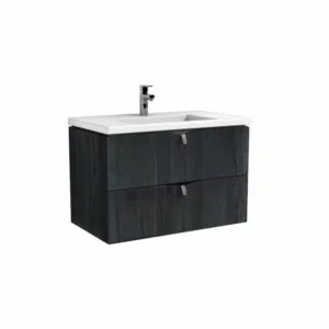 MOBILIER SIENA 80 CM, 2 SERTARE, NEGRU MAT