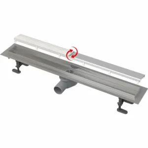 CANAL DE SCURGERE APZ13 DOUBLE, FIT AND GO,  CU GRATAR SIMPLU/PLACI CERAMICE, 550MM, OTEL INOXIDABIL MAT