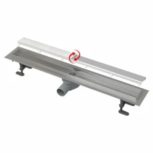 CANAL DE SCURGERE APZ13 DOUBLE, FIT AND GO,  CU GRATAR SIMPLU/PLACI CERAMICE, 750MM, OTEL INOXIDABIL MAT