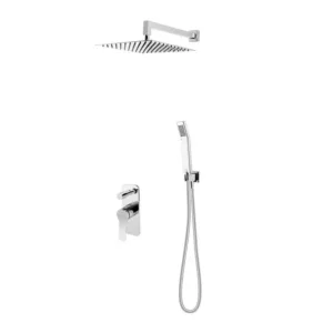 SISTEM DUS 6 IN 1 SEPPIA, BATERIE INCASTRATA 2 IESIRI, CAP DUS FIX, BRAT, PARA, FURTUN SI RACORD PENTRU BATERIE INCASTRATA, CROM