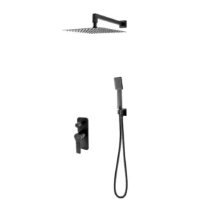 SISTEM DUS 6 IN 1 SEPPIA, BATERIE INCASTRATA 2 IESIRI, CAP DUS FIX, BRAT, PARA, FURTUN SI RACORD PENTRU BATERIE INCASTRATA, NEGRU